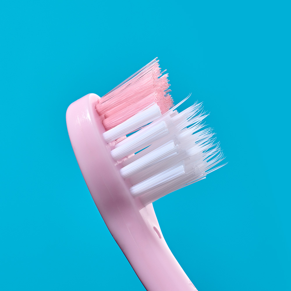 Brush-Baby FlossBrush Toothbrush, 0-3 Years, 2 pcs, Turquoise + Pink