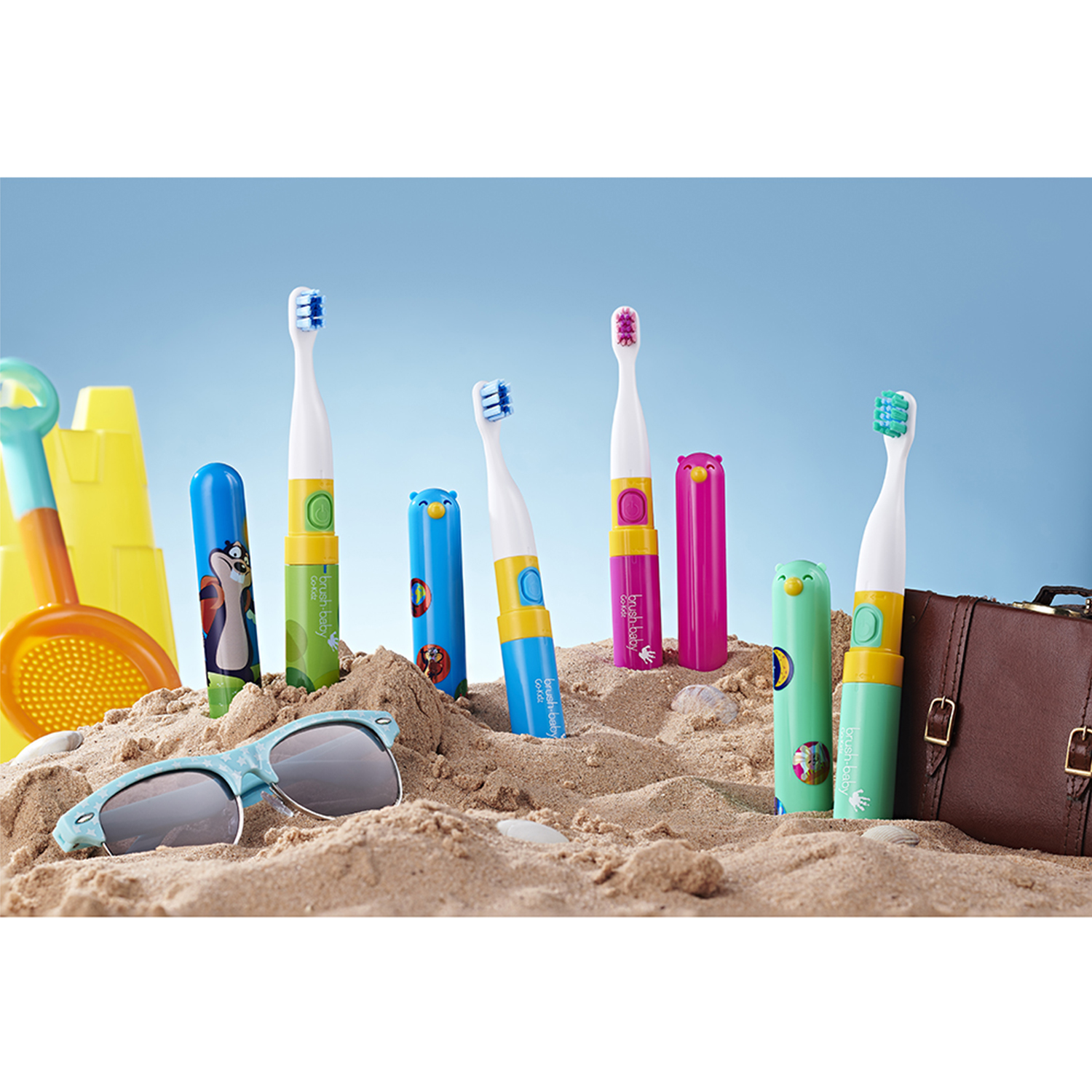 Sonic Electric Toothbrush Brush-Baby Go-Kidz Blue, 3+ Years, Blue