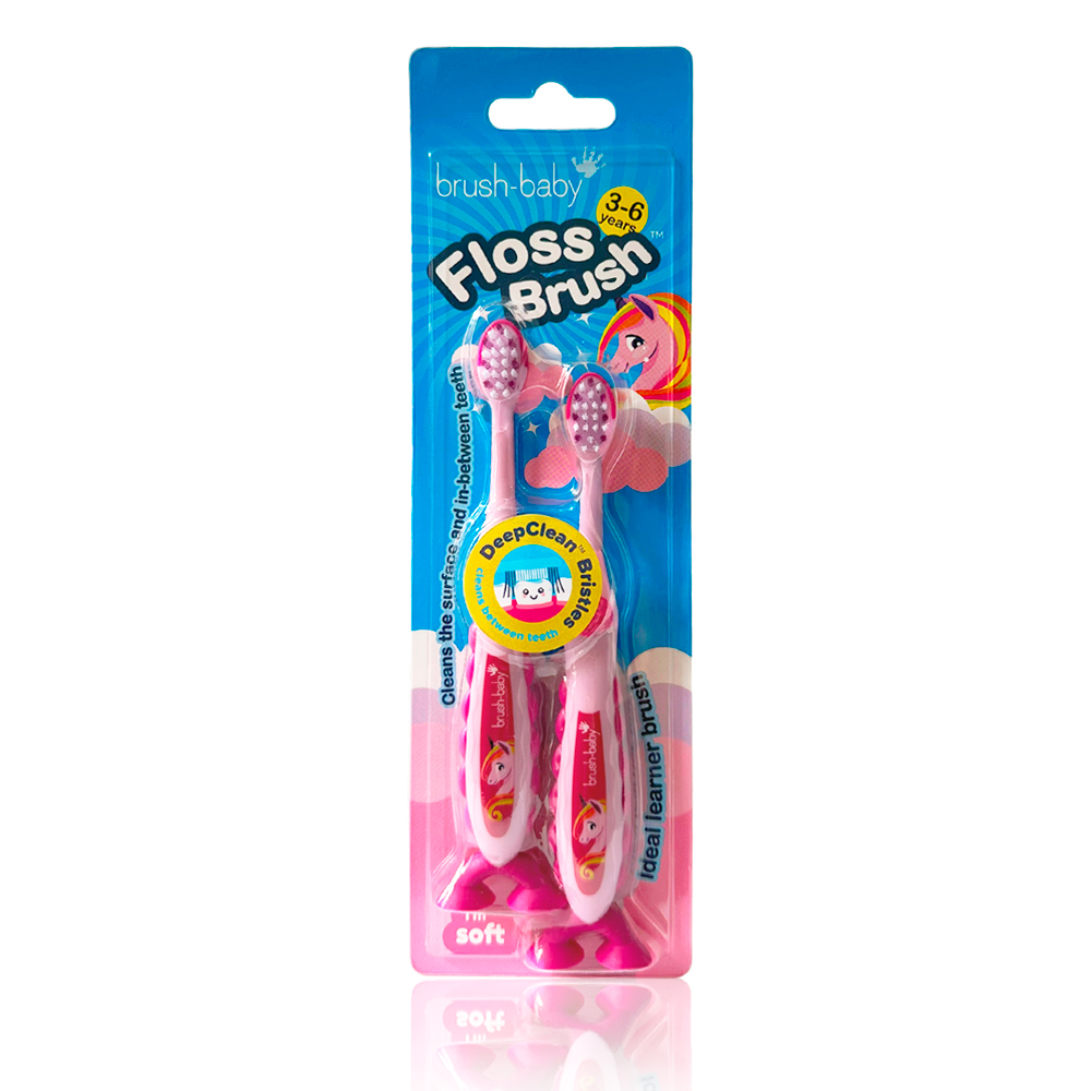 Children's Toothbrush Brush-Baby FlossBrush, 3-6 Years, Unicorn, 2 pcs
