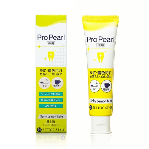 Japanese whitening toothpaste NIPPON ZETTOC ProPearl fluoride-free salted lemon with mint, 100 g