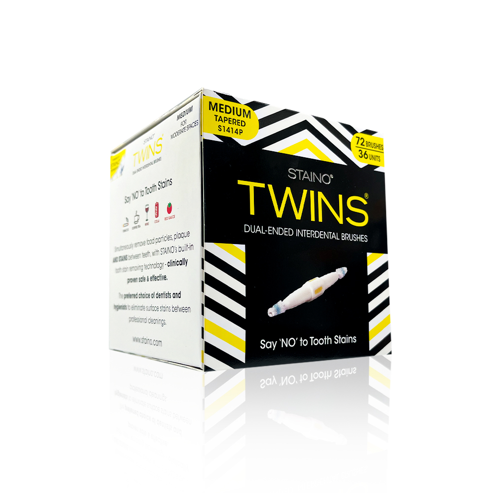 Staino TWINS Double-Sided Interdental Brushes, Medium Conical, 0.4 mm, 36 pcs.