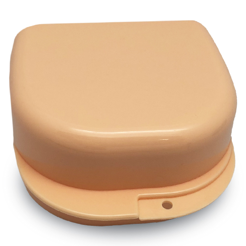 Plastic Box for Orthodontic Appliances, 78х83х45, Peach