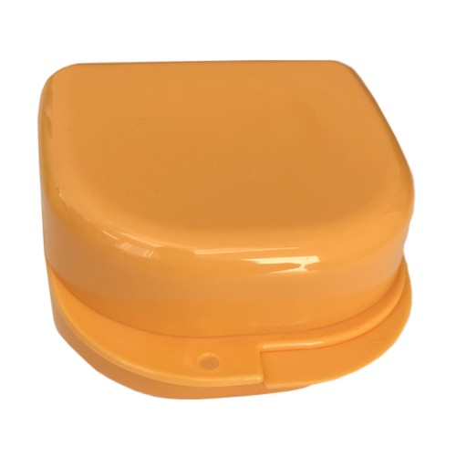 Plastic Box for Orthodontic Appliances, 78х83х45, Light Orange