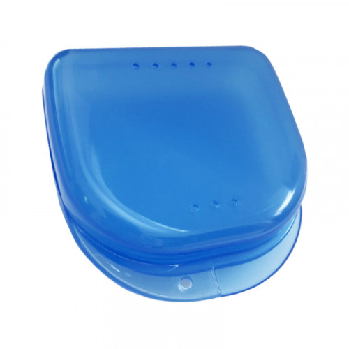 Plastic Box for Orthodontic Appliances Plastic Box, 82х85х29 mm, Blue