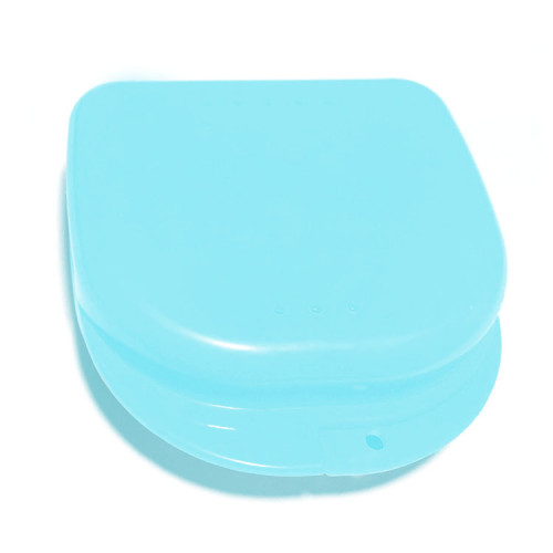 Plastic Box for Orthodontic Appliances, 82х85х29 mm, Turquoise
