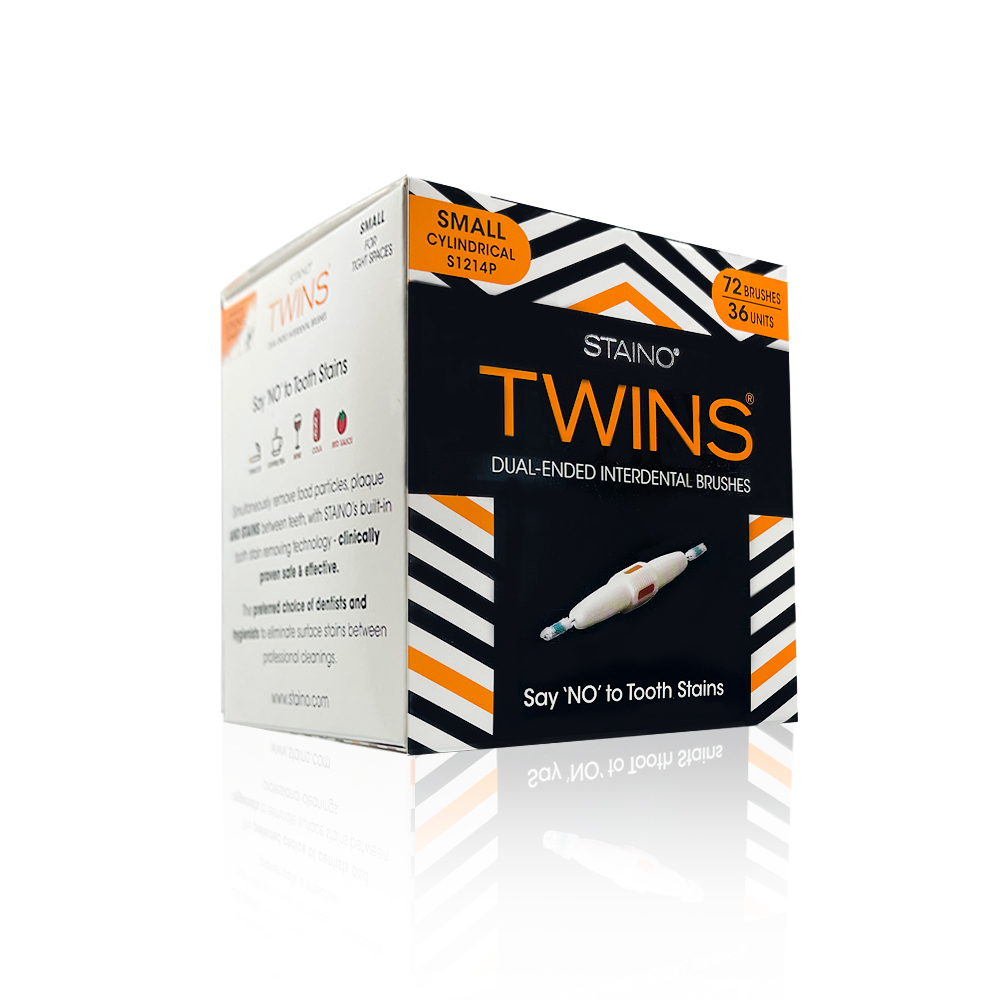 Staino TWINS Double-Sided Interdental Brushes, Small Cylindrical, 0.4 mm, 36 pcs.