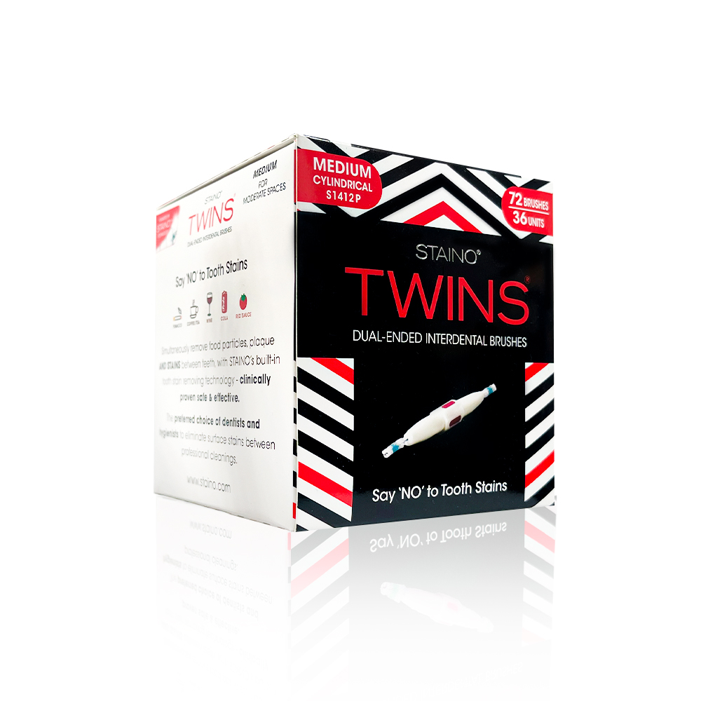Staino TWINS Double-Sided Interdental Brushes, Medium Cylindrical, 0.5 mm, 36 pcs.