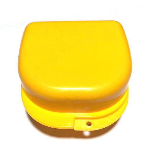 Plastic Box for Orthodontic Appliances Plastic Box, 78х83х45, Yellow