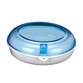 Plastic Box Circle for Orthodontic Appliances, 87х87х28, Aquamarine