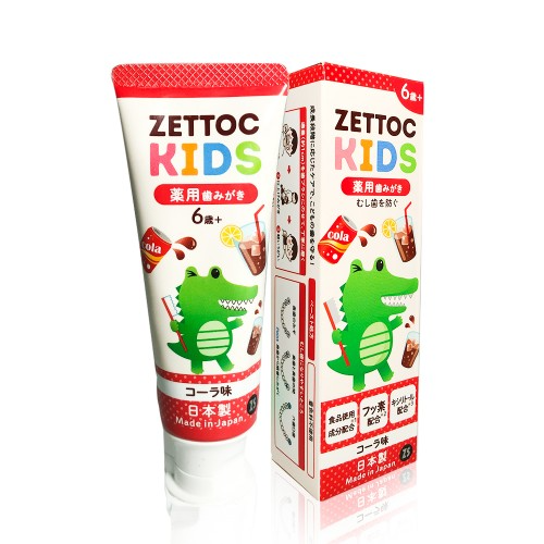 Japanese children's fluoride toothpaste NIPPON ZETTOC ZETTOC KIDS 6+ years (cola flavor), 70 g