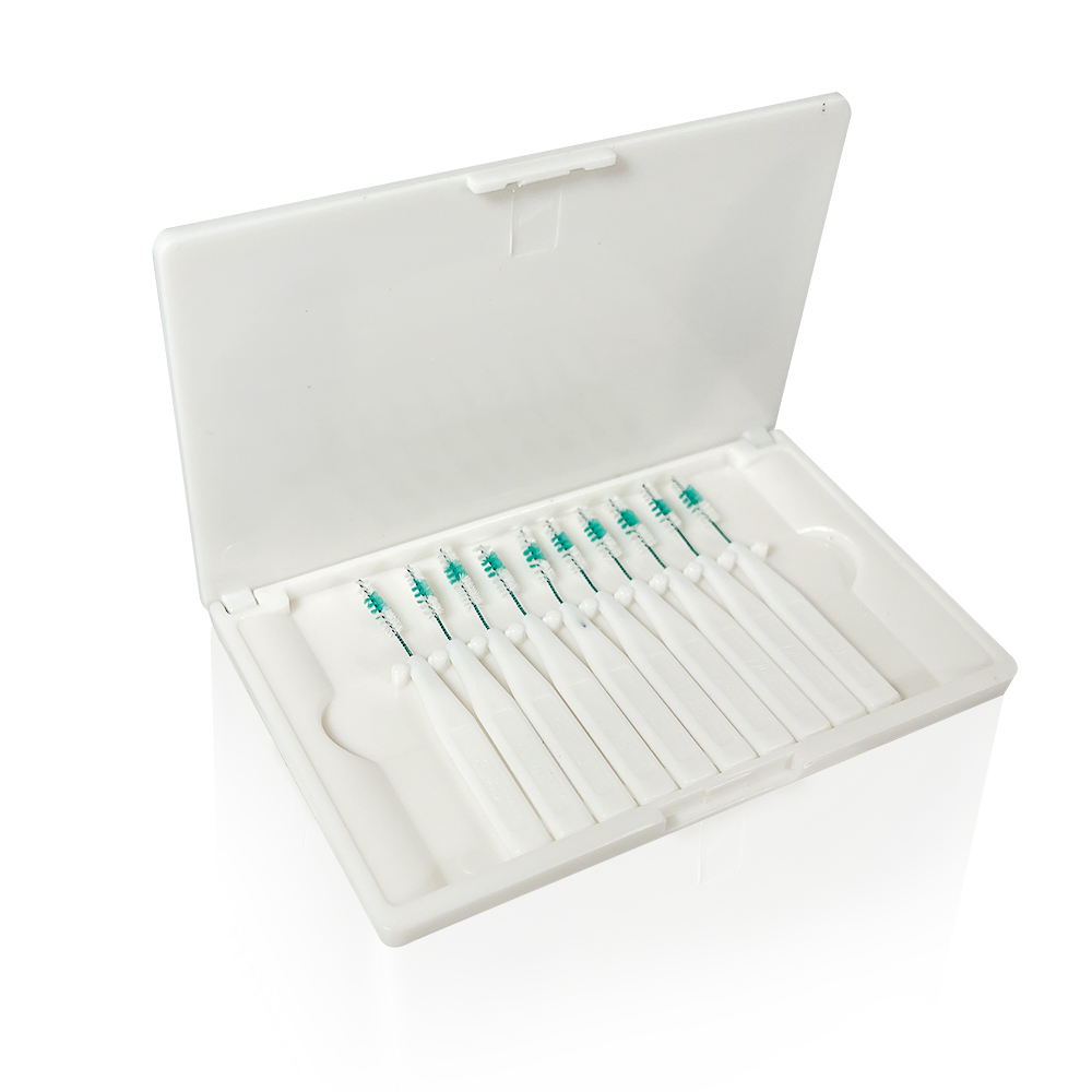 Staino MINISBOX Interdental Brushes with Mirror, Cylindrical, 0.4 mm, 24×10 pcs