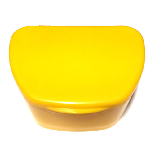 Plastic Box for Orthodontic Appliances, 95х74х39 mm, Yellow