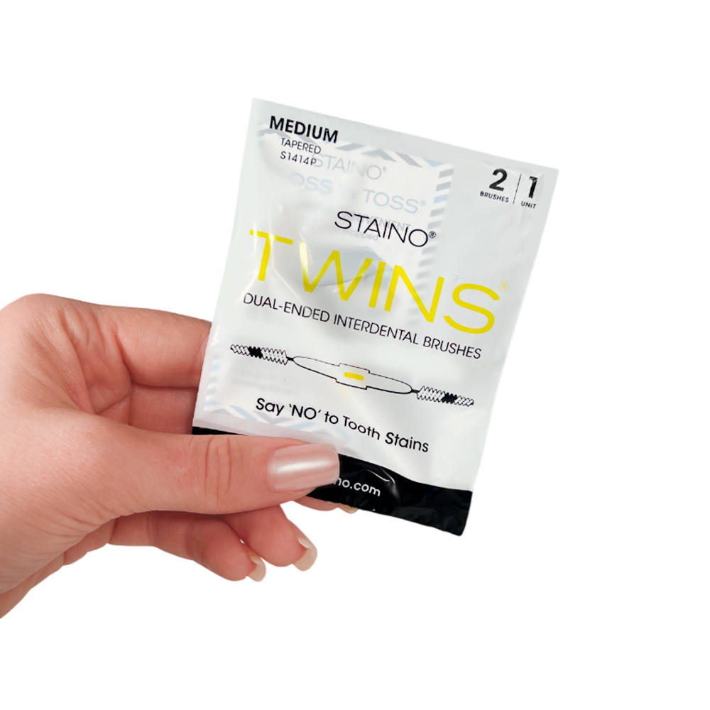 Staino TWINS Double-Sided Interdental Brushes, Medium Conical, 0.4 mm, 36 pcs.