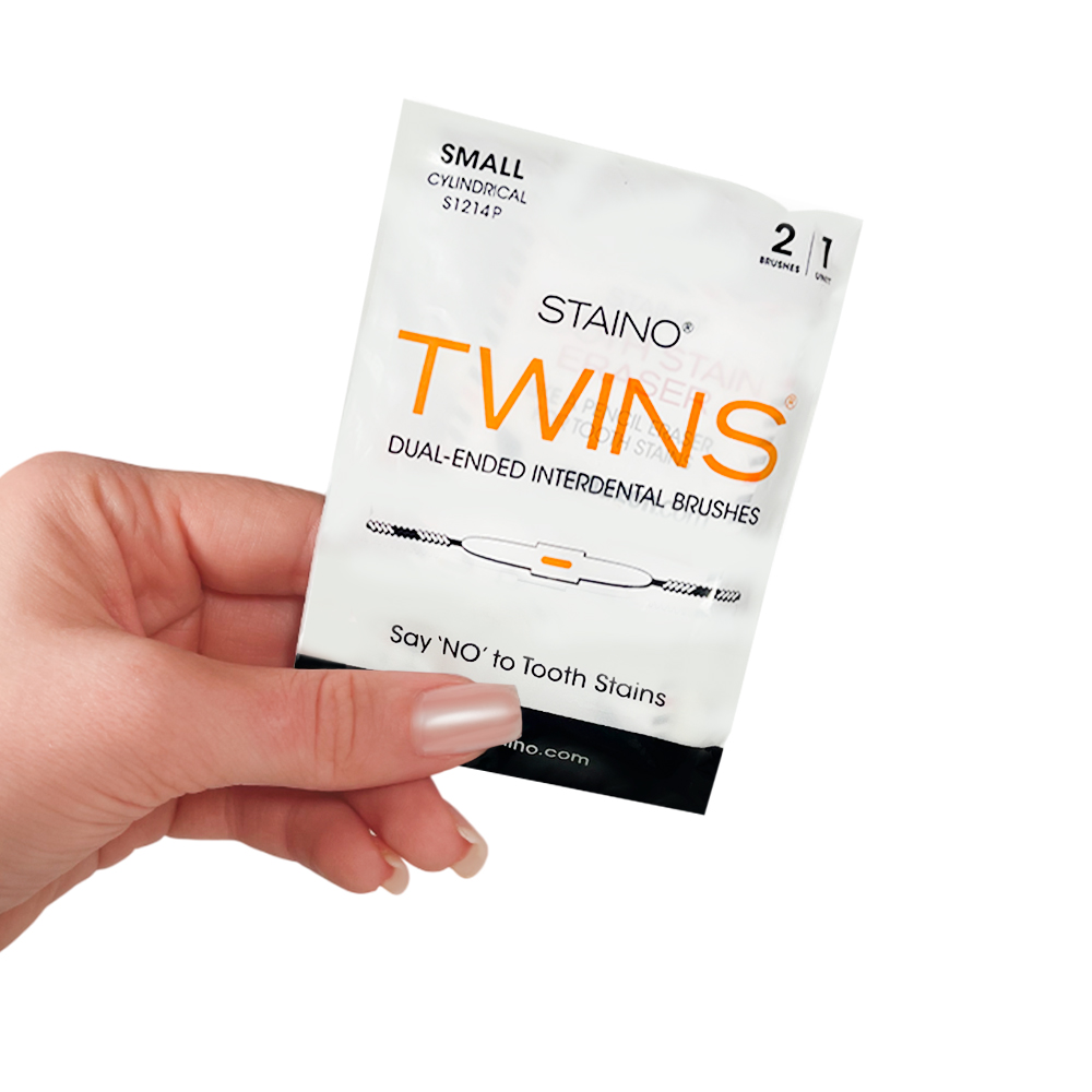 Staino TWINS Double-Sided Interdental Brushes, Small Cylindrical, 0.4 mm, 36 pcs.