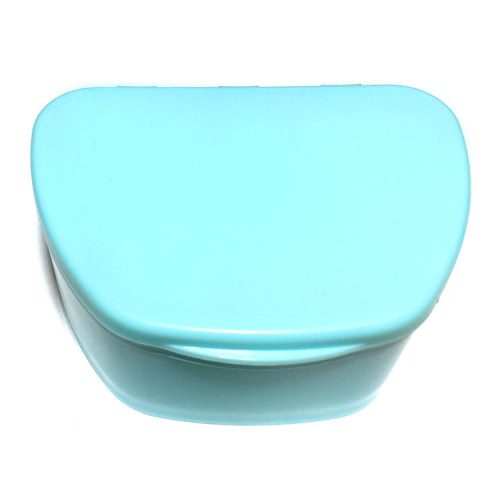 Plastic Box for Orthodontic Appliances, 95х74х39 mm, Turquoise