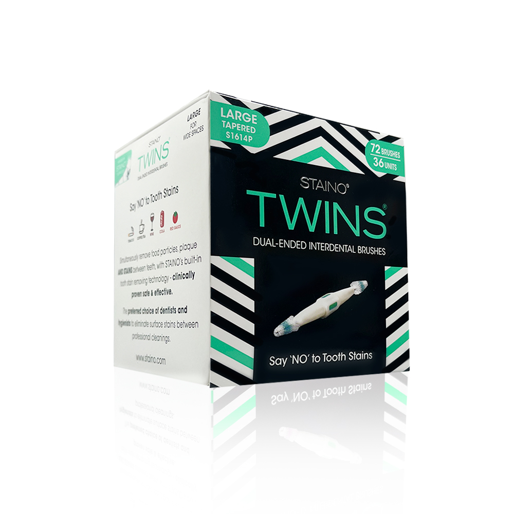 Staino TWINS Double-Sided Interdental Brushes, Large Conical, 0.6 mm, 36 pcs.