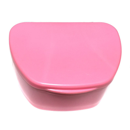 Plastic Box for Orthodontic Appliances Plastic Box, 95х74х39 mm, Pink
